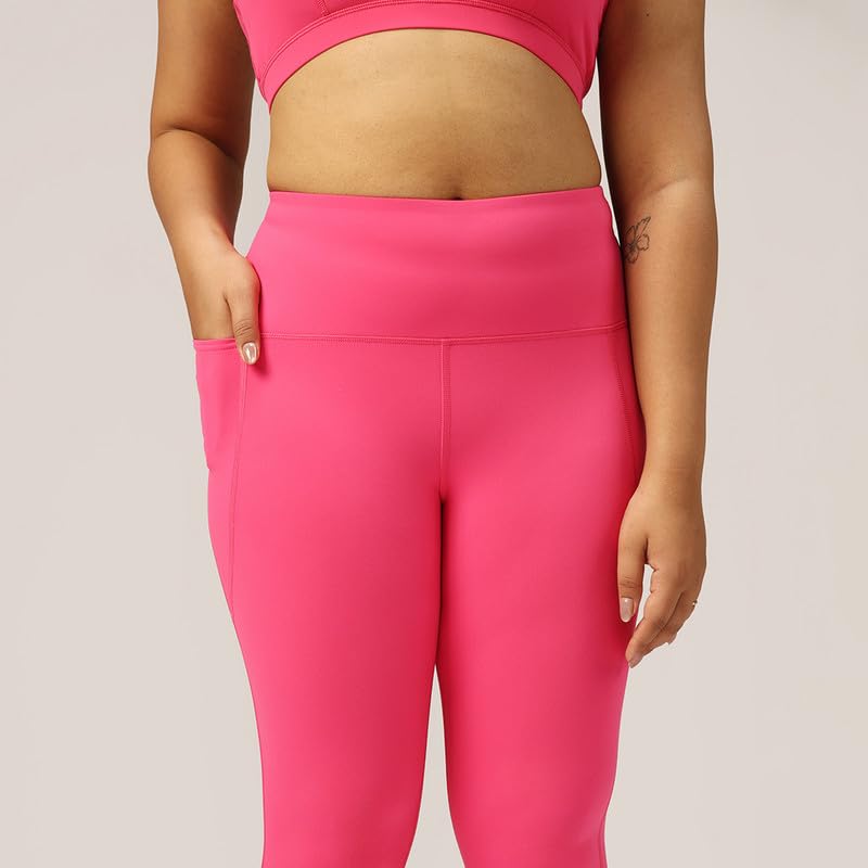 Image of BlissClub Womens The Ultimate Capris, 3 /4th Length Pants, Super- High Waist, 2 Pockets, Wide Waistband, Activewear for Women