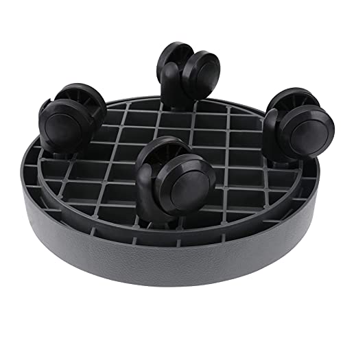 Angoily 8. 6 Inch Round Grey Planter Caddy With Wheels Indoor, Resin Plant Caddy With Easy Moving Caster Wheels For Planter Pots, Heavy Duty Flower Pot Mover (Grey, 8. 6X8. 6X1. 2 Inch) #TOP4