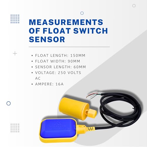 Image of AMPEREUS Automatic Motor On /Off Water Tank Controller Sensor | Float Switch Sensor | Fully Automatic Water Level Control & Auto Cut Off System with 2 Meter Wire (Pack 10)
