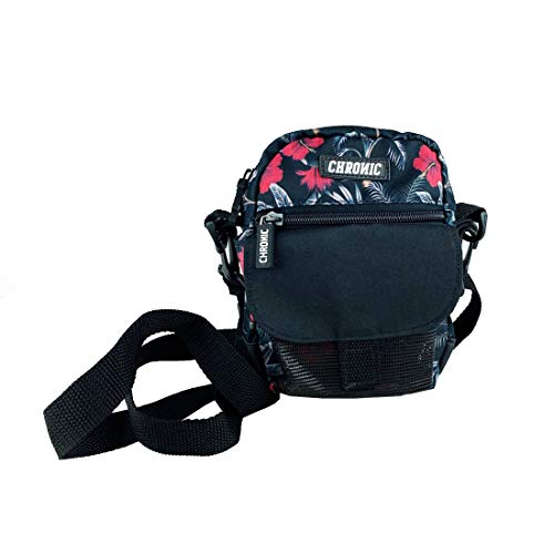 Mini Bolsa Lateral Chronic Shoulder Bag Floral Flores Tamanho:Único;Cor:Preto