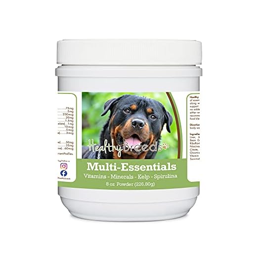 Healthy Breeds Rottweiler Multi-Essentials Powder for Dogs - an Ideal Supplement of Vitamins, Minerals & Antioxidants for Your Dog - 8 oz
