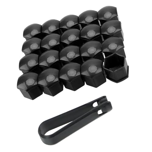 Tornillos de neumáticos de coche cubiertos con tapas negras de 21 mm para viajes por carretera