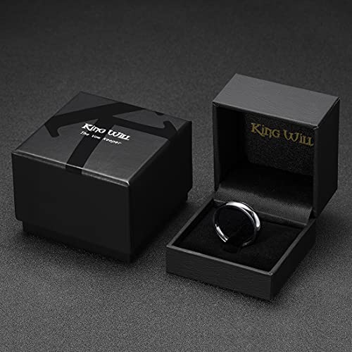 Image of King Will Tungsten Carbide Wedding Band for Men Women Promise Rings for Couples Domed High Polish