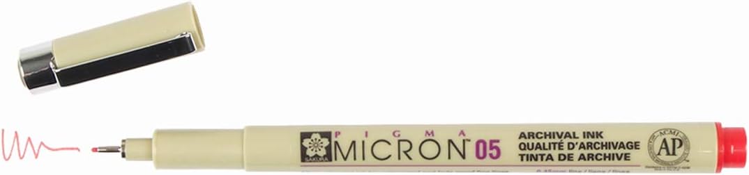 Sakura Pigma Micron - Pigment Fineliners - 0.5mm - Red [Pack of 3]