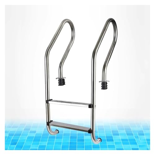 Escalera para piscina de acero inoxidable 2 peldaños miniatura 1