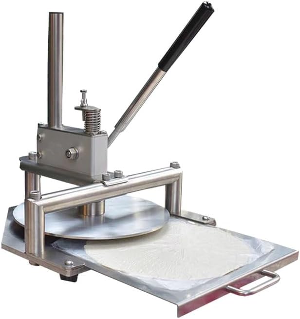Manual Pizza Former Dough Press Machine Stainless Steel Dough Flattening Machine Commercial Food Processor (30CM)