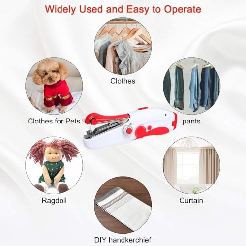 Image of Handheld Sewing Machine, Mini Portable Electric Sewing Machine for Beginners Adult, Easy to Use and Fast Stitch Suitable for Clothes,Fabrics, Cutains,DIY Home Travel (BG29)