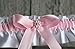 ''HANDMADE''Pink and white satin wedding garter with iridescent flower and rhinestone, Prom and wedding lingerie, Toss or keepsake garter