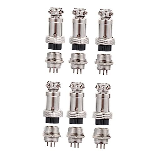 DOITOOL 12pcs Aviation Connector Sockets 6 Pin Circular Male Female Plugs for Electrical Wiring and Signal Transmission