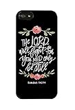 iPhone 7 Plus Case,iPhone 8 Plus Case,Flowers Floral Girls Women Cute Motivational Inspirational Exodus 14:14 Lord Will Fight for You Bible Verse Quotes Black Soft Case for iPhone 7plus/8plus