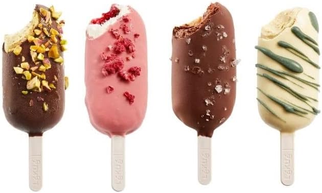 Miniatura 4 de Lékué - Juego de 4 moldes clásicos para helado cremoso + recipiente para aderezos Fun Shape Homemade Freezer Ice Pops Silicona de platino flexible