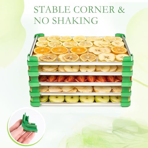 16 Pcs Tray Stackers for Harvest Right Freeze Dryer Trays - Stacks 5 Trays Freeze Dryer Machine Accessories, Silicone Tray Stackers for Sheet Pans Green