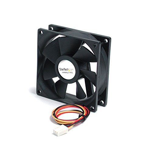 Image of StarTech.com 80x25mm Ball Bearing Quiet Computer Case Fan w / TX3 Connector - 3 pin case Fan - TX3 Fan - Computer case Fan (FAN8X25TX3L) Black, 1 Count (Pack of 1)