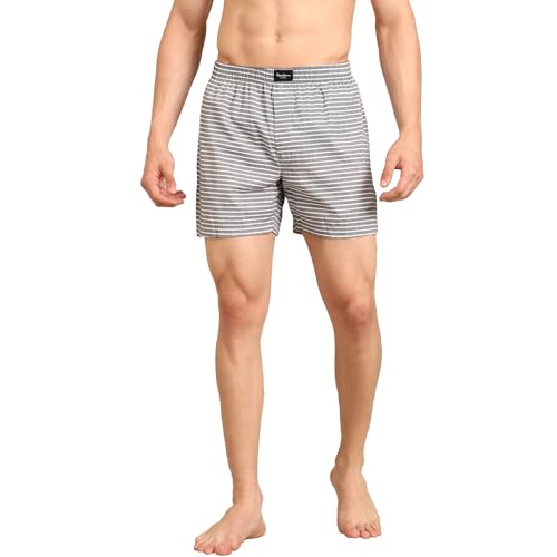 Image of Pepe Jeans Men's Cotton Boxer Shorts Relaxed Fit Striped Boxers (Pack of 2)