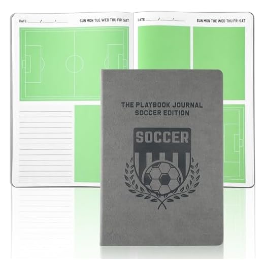 chiazllta The Playbook Journal Soccer Notebook for Coaches & Players 7 x 10 Inch Soccer Training Notepad Coaching Board Coaching Notebook for Tactics Tactical Practice Planner Coaches & Players Gifts
