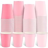 NatNarr 100 Pack Gradient Pink Paper Cups 9oz Pink Solo Cups Gender Reveal Cup, Disposable Paper Party Cups Bulk for Mother's Day Wedding Birthday Baby & Bridal Shower Tea Party Supplies