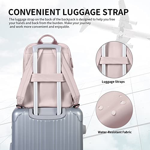 Golf Supags Laptop Backpack Purse For Women Fits 14 Inch Notebook Casual Daypack Work Travel College Bookbag Fashion Computer Bag (Pinkish Grey, 14 Inch) #TOP4