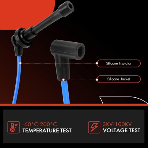 A-Premium 6PCS Spark Plug Wires Compatible with Honda Passport 1994-1996 3.2L & Isuzu Rodeo 1993-1996 3.2L by A-Premium - Image 5