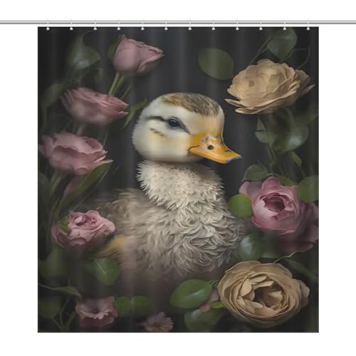 Rideau de douche canard baignoire imperméable lavable 168x183cm