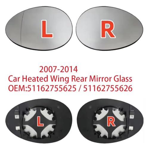 Verre rétroviseur arrière d'aile chauffante Mini R59 R61 07-14 - 3