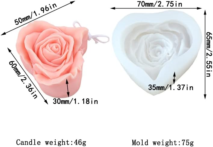 Miniatura 2 de Tone Fun 2 moldes de silicona con forma de corazón para hacer velas, resina, velas de aromaterapia, jabón de cera hecho a mano, decoración del