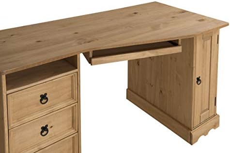 Mercers Furniture Corona Corner Computer Desk in Solid Pine