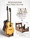 STRICH Wooden Guitar Stand for Multiple Guitars, 2-Holder, Front Display Space-Saving Floor Guitar Rack for Home, Studio, Stage, Walnut Color, L-2AW (For 2 Acoustic)