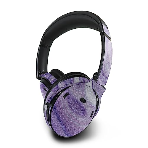 Image of MightySkins Glossy Glitter Skin Compatible with Bose QuietComfort 45 Headphones Lavendar Acrylic | Protective, Durable High-Gloss Glitter Finish | Easy to Apply