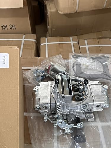 4-Barrel Carburetor 750 CFM FIT Holley BR67213 Footprint Square Bore Flange with Electric Choke Vacuum Secondaries Fuel System Replaces BR67213 for V8 Competition Use
