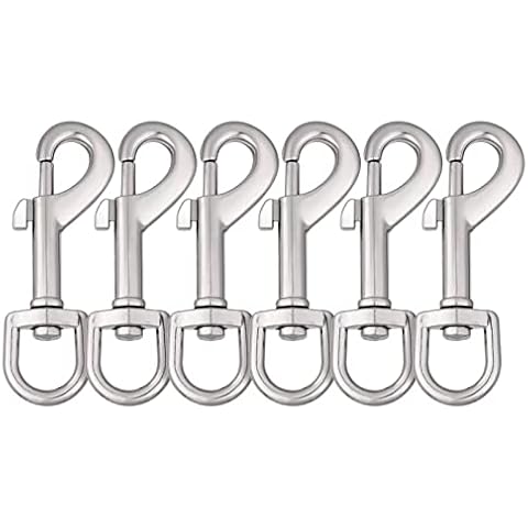 Swivel Snap Hooks Dog Lead Clip Swivel Eye Clasp Bolt Snap Clip Hook Trigger Clips Heavy Duty 6pcs for Linking Pet Collar Bag Strap DIY Project Cover