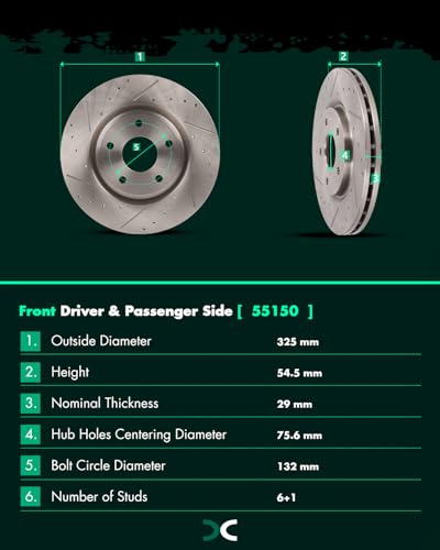 Image of SCITOO Brake Kits Front Rear Brake Rotors Brake Pad 53068;53069;D1589;D1596 | Fit For Chrysler For Town & Country 2012-2016,For Dodge For Grand Caravan 2012-2020,For Journey 2012-2020