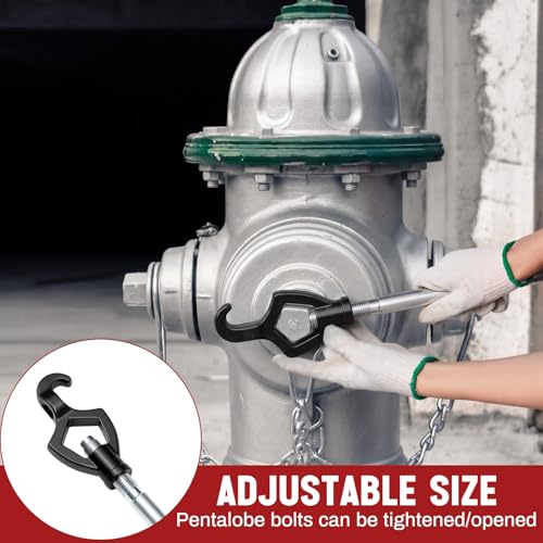 Image of Tandefio 1 Pcs Fire Hydrant Wrench, 1-1 /2 inch to 3 inch, Black