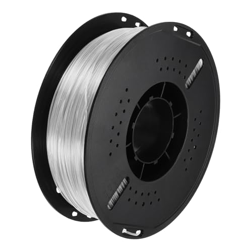 sourcing map PETG 3D Printer Filament, 1.75mm 1KG High Precision Moistureproof Superior Toughness Glossy Filament Silver