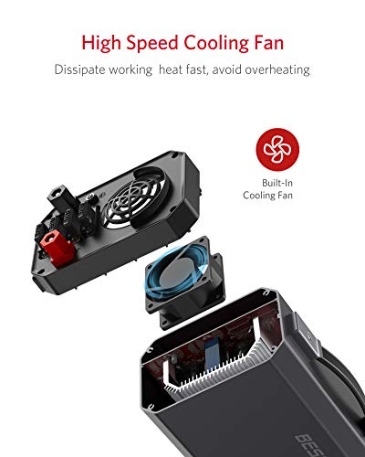 Bestek 1000W Pure Sine Wave Power Inverter Dc 12V To 110V Ac Car Inverter With Digital Lcd Display 4.2A Dual Usb Charging Ports #TOP7