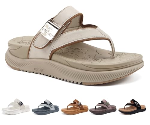 ONCAI Damen Plattform Zehentrenner Trendige...