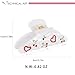 LILIE&WHITE 1PC Red Heart And Cherry Hair Clips For Women Medium Size Hair Claws Clips Hair Accessories