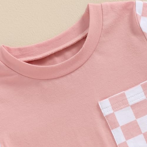 Karuedoo Newborn Baby Boy Girl Clothes Checkered Plaid Romper Jumpsuit Short Sleeve One-Piece Bodysuit Infant Summer Outfit thumb #4