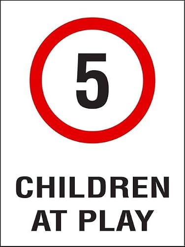 Xewazd A847 8"X12" Rust-Free Aluminum Sign - Children At Play (5Km Speed Limit), Indoor & Outdoor Use For Fence & Yard