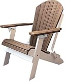 DuraWeather Poly® Classic King Size Folding Adirondack Chair (Antique Mahogany...
