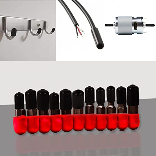 Image of Aleric Rubber End Caps - 60pcs Flexible Screw Thread Protector Covers Rubber Bolt Covers Caps for Metal Tube Rod in 6 Sizes 2mm,3mm,6.5mm,8mm,10mm,12mm