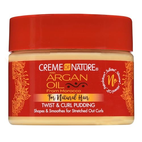 Creme of Nature Argan Oil Twist & Curl Pudding for Stretched Out Curls, 12 Fl Oz