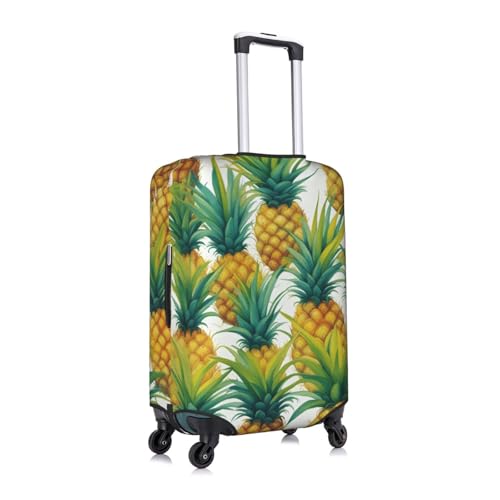 Exotic Tropical Pineapples Tsa Approved Luggage Cover For 18-32 Inch Suitcases Scratch-Resistant Stretch Luggage Cover3