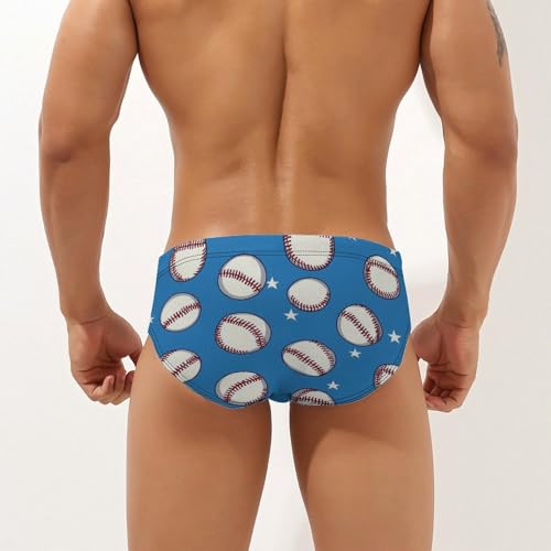 USA Baseball Sports Mens Swim Briefs Quick Dry Swim Trunk Bikini Underwear Swimsuit2