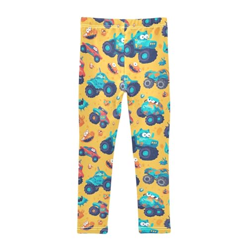 Hand Drawn Truck Car Pattern Cutoddler Baby Girl Athletic Leggings Comfortable High Waisted Leg Yoga Pants2