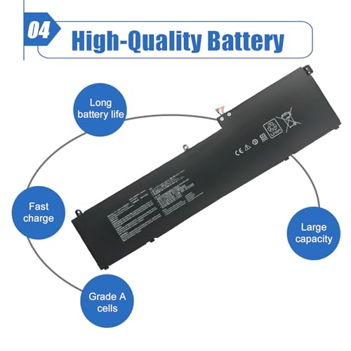 Image of 96Wh C32N2002 Laptop Battery Replacement for Asus ZenBook Pro 15 UX535