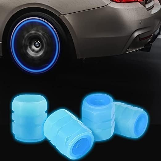 VINSH ENTERPRISE Tire Valve Caps – Waterproof, Leak-Proof, and Anti-Theft, Ideal for Cars, SUVs, Motorcycles, and More with Universal Fit (Blue, Pack of 8) 4