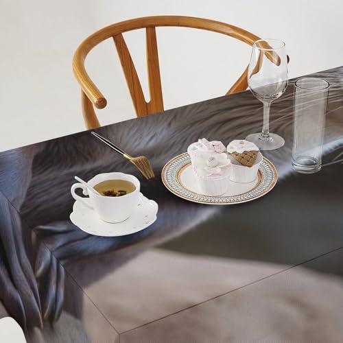 Nappe en lin résistant aux taches 140x140 cm lavable et imperméable - 4
