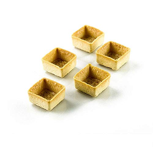 Dessert-Tartelettes-Mini - Filigrano, Quadrat, 3,3cm, H 1,8cm, Mürbeteig, 1,48 kg, 225 St