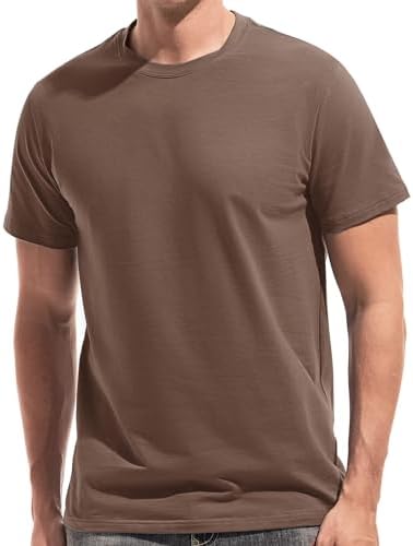 VEIISAR Herren T-Shirt, Athletic Fit, Baumwoll-Stretch,Unterzieh-Shirt