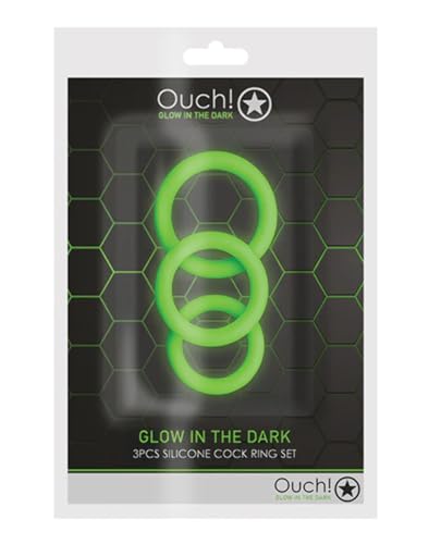 Ouch Cock Ring-OU731 Cock Ring Neon Green 3 stück